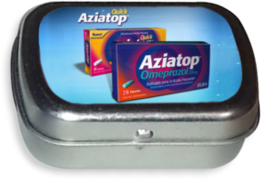 Pastillero promocional metálico Rectangular de 25 grs.