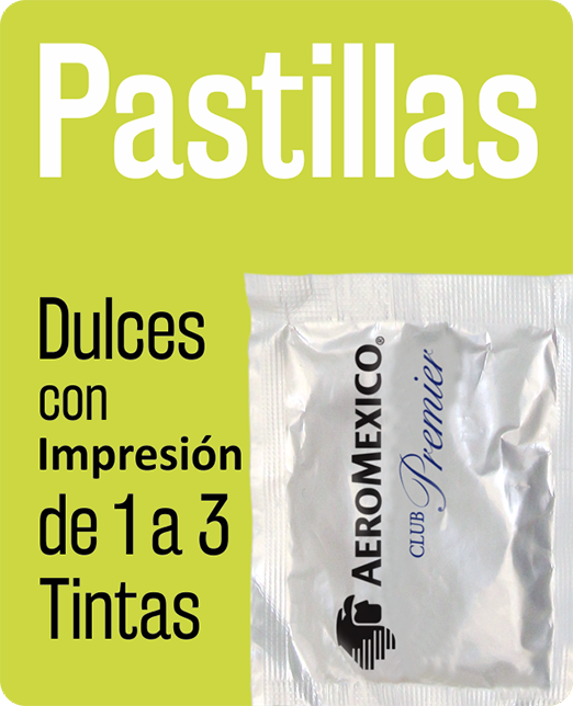 Dulces con impresión de 1 a 3 tintas